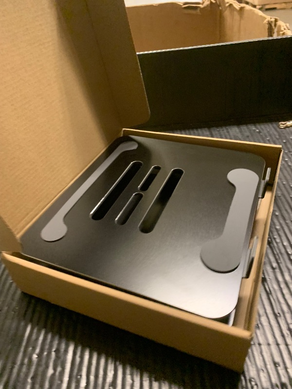 Photo 1 of Gogoonike Adjustable Laptop Stand for Desk, Metal Foldable Laptop Riser Holder, Portable Desktop Book Stands, Ventilated Cooling Computer Notebook Stand Compatible with 10-15.6” Laptops