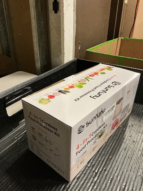 Photo 1 of 4-in-1 Small Food Processor Cordless Set with 600ml Glass Bowl, 3*240ml Stainless Steel Bowls and 3+4 Blades, USB-C Rechargeable Battery Mini Meat Vegetable Chopper, Electric Kitchen Blender Wireless