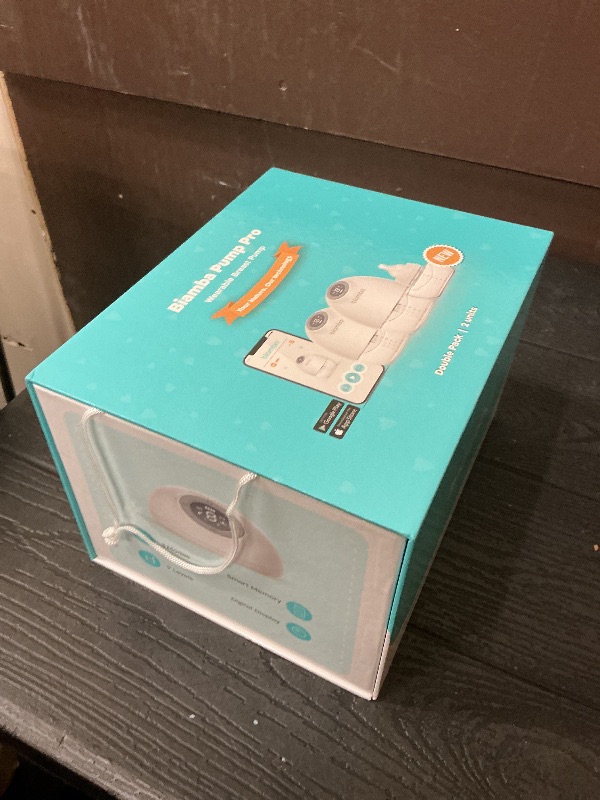 Photo 1 of Biamba Pump Pro Portable Breast Pump Hands Free - 180mL Capacity Wearable Breastfeeding Pumps with App Control, Electric Hands Free Breast Pumps with 3 Modes, 9 Suction Levels, Slim Design, Double