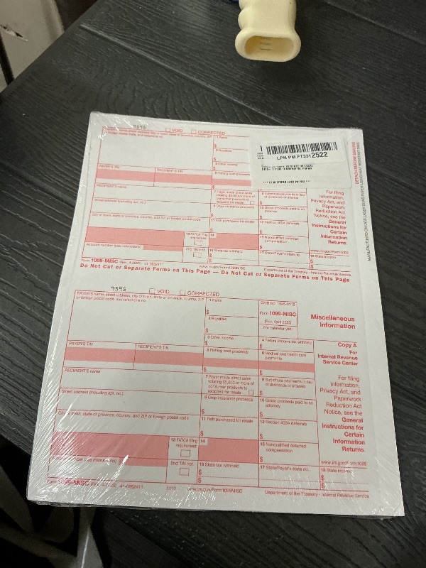 Photo 1 of 1099 Misc Forms 2025 Lazer 4 Part Tax Forms Kit for 10 Vendors - Value Pack for Business Designed for QuickBooks and Accounting Software - Made in The USA - 10-Pack