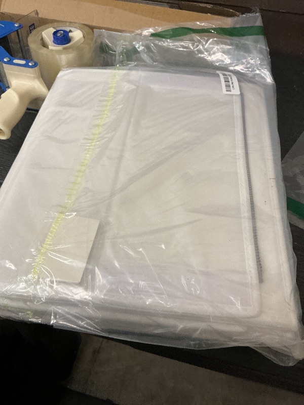 Photo 1 of SpaceAid 5 Pack Bed Sheet Organizers and Storage, Foldable Sheet Organizer for Linen Closet, Sheets Set Folder Keeper with Window XL (Queen & King Size) Organizing Bedding Container, White