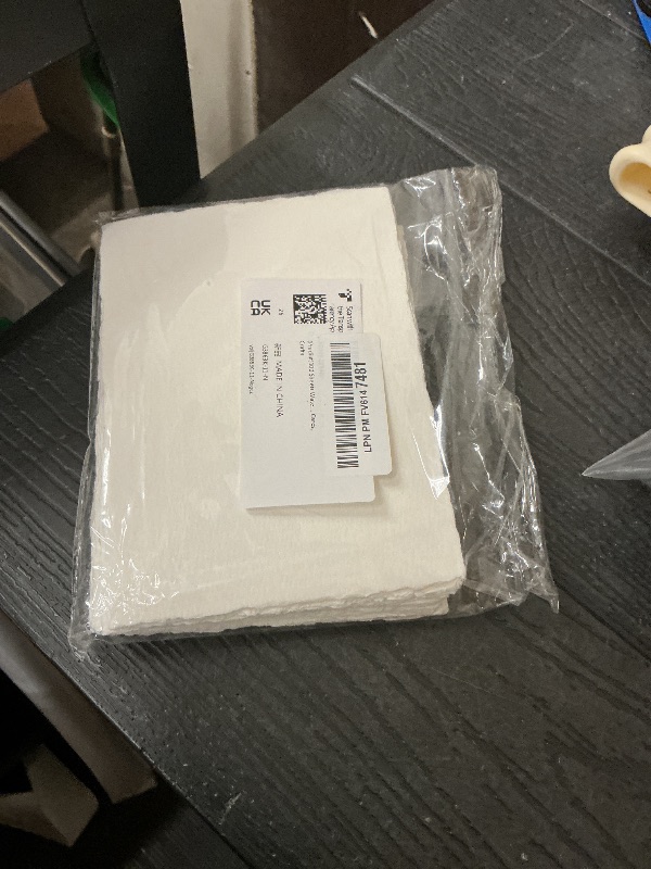 Photo 1 of 100 Sheets Watercolor Paper 5 x 7inch, 300 GSM Deckled Edge Paper Rough/Textured Handmade Paper for Watercolors, Wedding Invitations, Cards, Crafts