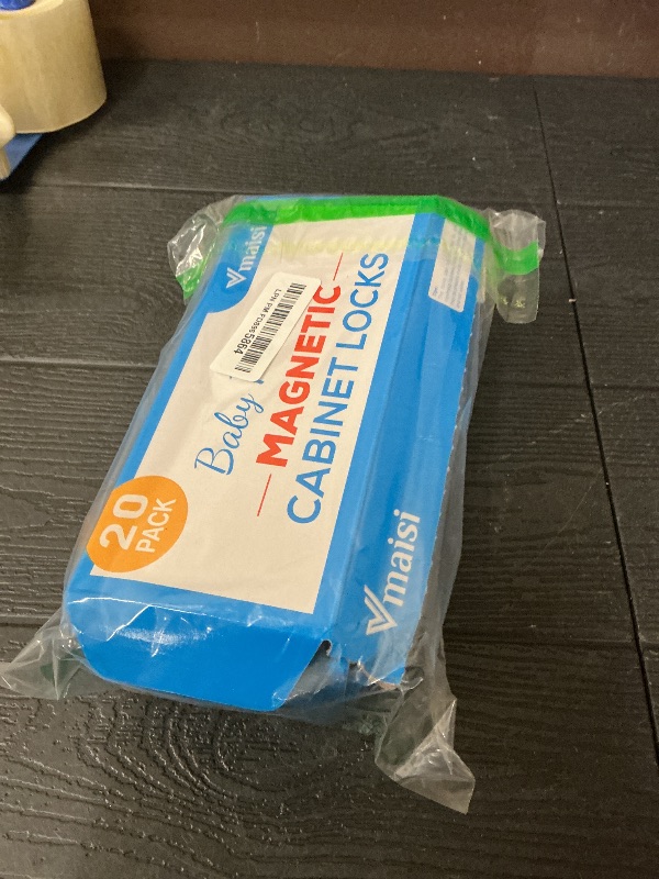 Photo 1 of 20 Pack Magnetic Cabinet Locks Baby Proofing - Vmaisi Children Proof Cupboard Drawers Latches - Adhesive Easy Installation