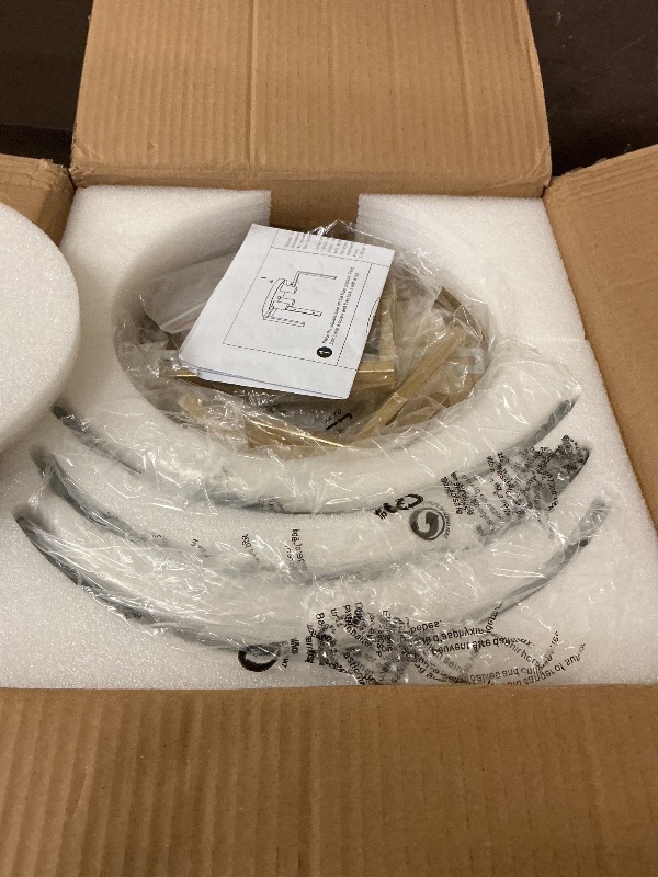 Photo 1 of 15'' Modern Gold Semi Flush Mount Ceiling Light, 3-Light Glass Drum Light Fixtures, Ceiling Lights for Hallway Entryway Foyer Bedroom Kitchen Dining Room Laundry Room Lighting Fixture, UL-Listed