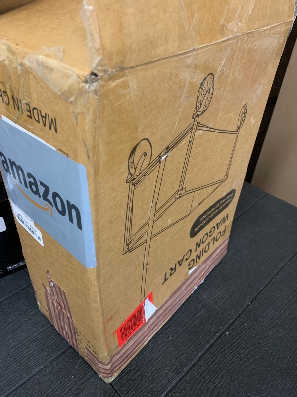 Photo 1 of Hombetta Collapsible Wagon Cart with Wheels, 150L Lightweight Foldable Utility Cart, Portable Rolling Wagon for Garden, Shopping, Sports, Camping, Transport, Pink