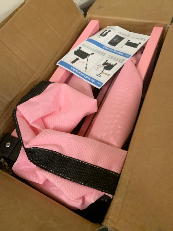 Photo 1 of Hombetta Collapsible Wagon Cart with Wheels, 150L Lightweight Foldable Utility Cart, Portable Rolling Wagon for Garden, Shopping, Sports, Camping, Transport, Pink