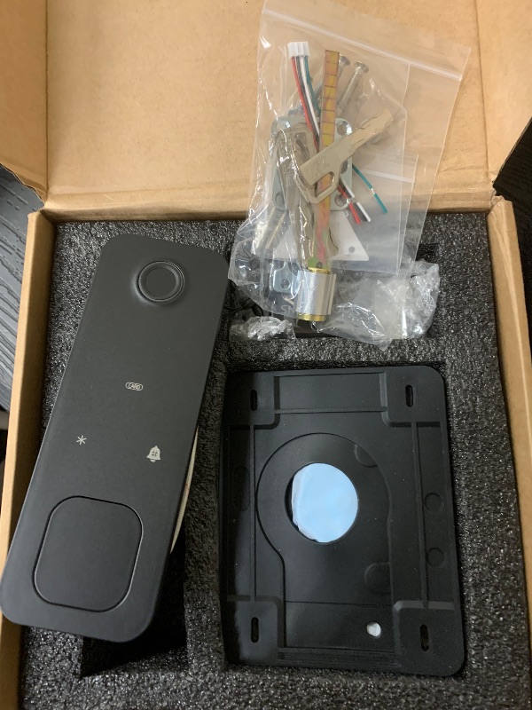 Photo 1 of Smart Gate Lock, Electronic Gate Locks for Outdoor Fence, Keyless Smart Rim Lock, Electric Sided Keypad Locks with App Control, IC Card, Keys, Anti-Peep Touchscreen, Perfect for Fence and Outdoor