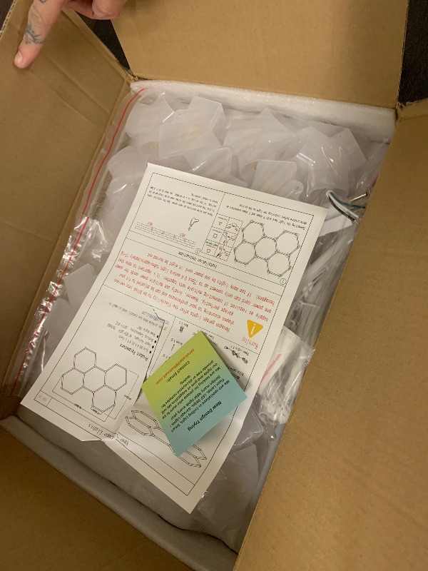 Photo 1 of LZHOME Hexagon LED Garage Light: 25 Pack Updated Bigger Size, 26400LM Super Bright Car Detailing Ceiling LED Shop Light for Warehouse Workshop Gym Basement Car Care Wash Room