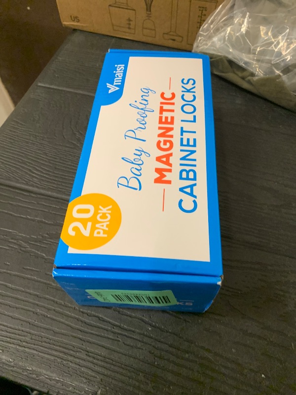 Photo 1 of 20 Pack Magnetic Cabinet Locks Baby Proofing - Vmaisi Children Proof Cupboard Drawers Latches - Adhesive Easy Installation