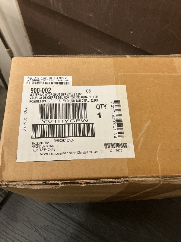 Photo 1 of Moen Flo Smart Water Monitor and Automatic Shutoff Sensor, Wi-Fi Connected Water Leak Detector for 1-1/4-Inch Diameter Pipe, 900-002