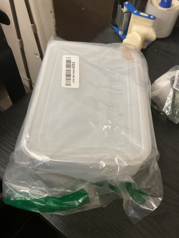 Photo 1 of 4 Pcs Reusable Food Storage Containers with Lids, Food Containers for Storing fruits, Meat, Snacks Spices?Seasonings and Vegetables.(3 Compartments)