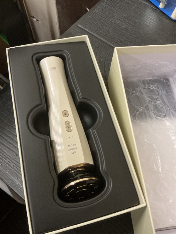 Photo 1 of INIA 3-in-1 Red Light Therapy for Face and Neck Beauty Device for Puffiness & Skin Firming Skincare Tool (White)