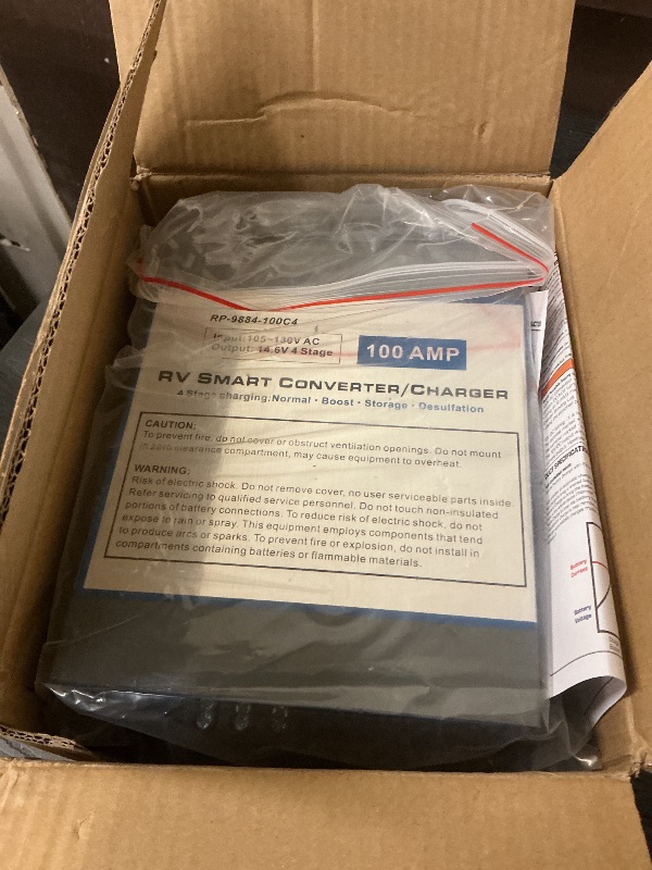 Photo 1 of 100 Amp RV Converter 120V AC to 12V DC, Lead & Lithium Compatible, 100Amp RV Power Converter Battery Charger with Built-in 4 Stage Smart Charging, Replacement for WF-9800 Series