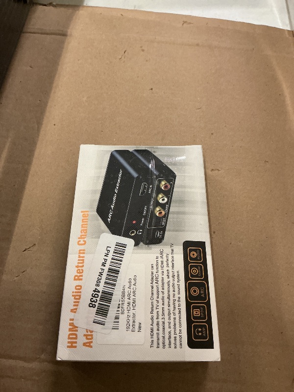 Photo 1 of 192KHz HDMI ARC Audio Extractor with Optical Cable ARC Converter HDMI ARC to Optical TOSLINK SPDIF Coaxial, RCA+3.5mm Jack L/R Stereo, Audio Splitter for HDTV to Soundbar Amplifier Speakers headphones