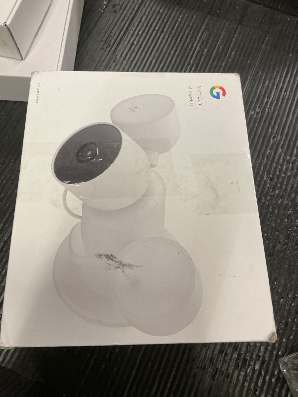Photo 1 of Google Nest Cam with Floodlight - Outdoor Camera - Floodlight Security Camera, White, 1 Count (Pack of 1)