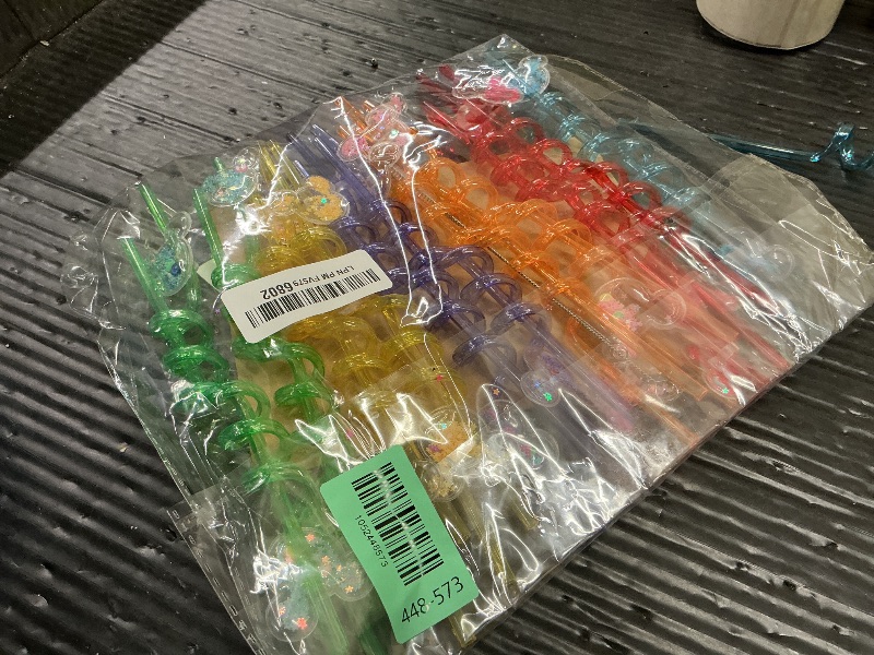 Photo 1 of 24 Glitter Mouse Ear Party Favors Reusable Drinking Straws 6 Designs Great for Theme Birthday Oh Twodles Theme Party Supplies with 2 Cleaning Brushes