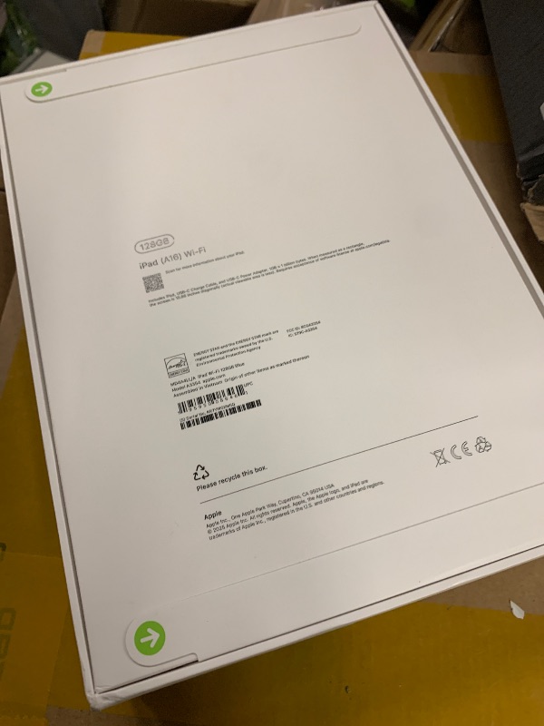 Photo 1 of Apple iPad 11-inch: A16 chip, 11-inch Model, Liquid Retina Display, 128GB, Wi-Fi 6, 12MP Front/12MP Back Camera, Touch ID, All-Day Battery Life — Blue