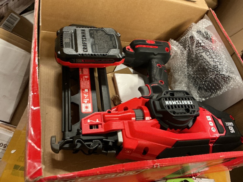 Photo 1 of CRAFTSMAN V20 Cordless Finish Nailer Kit, Nail Gun, 16GA, 2-1/2 Nails, Battery and Charger Included (CMCN616C1)