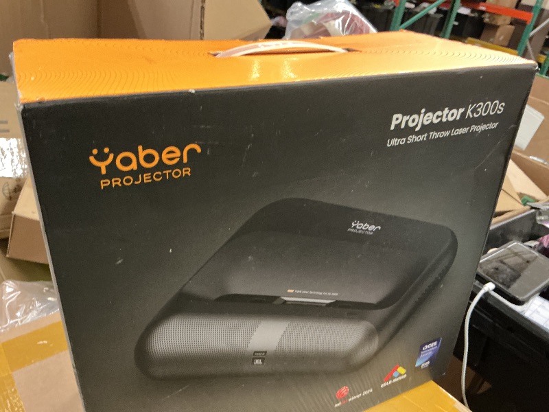 Photo 1 of [Sound by JBL & Built_in Google TV] Yaber K300s Triple Laser Projector - Ultra Short Throw Smart Projector 30W JBL Speaker?4K Support, Dolby Vision, 150% NTSC, 100" Display from just 9" away
