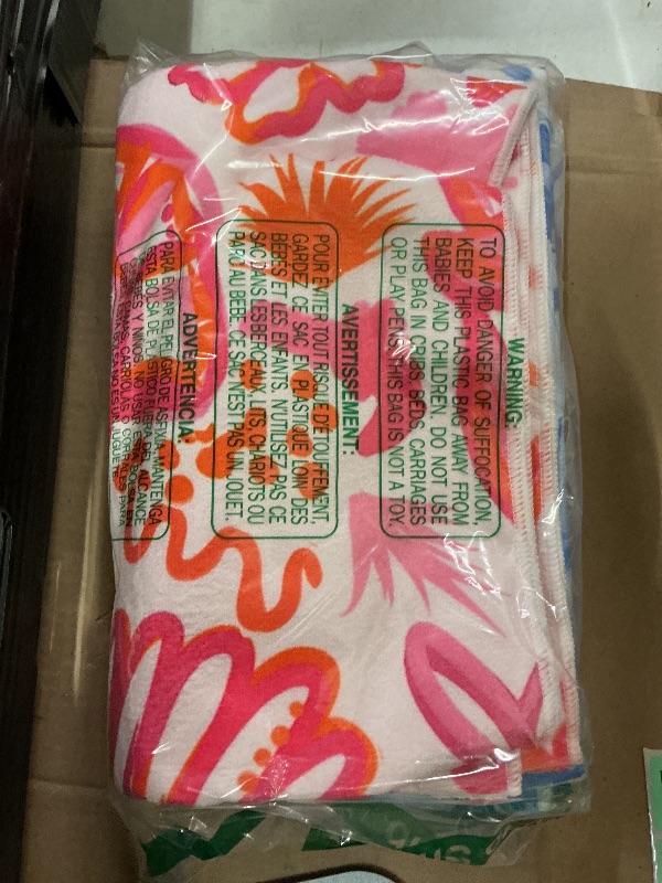 Photo 1 of 2 Pack Preppy Nautical Watercolor Seashells Starfish Boho Beach Towel Lightweight Quick Dry Oversized Swim Towels Beach Accessories Cruise Vacation Necessities for Pool Camping Travel 32x71 inch