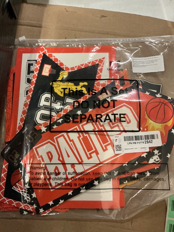 Photo 1 of 20 Pieces Basketball Party Sign Basketball Themed Party Decoration Supplies Kids Teenagers Boys B-Day Photo Prop