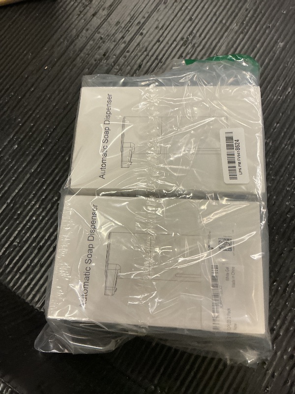 Photo 1 of 2 Pack Automatic Soap Dispenser: 14oz Plastic - Touchless 4 Level Adjustable Wall Mount White Rechargeable Electric Auto Smart Liquid Soap Dispenser Set - Bathroom Kitchen Hand Dish Lotion