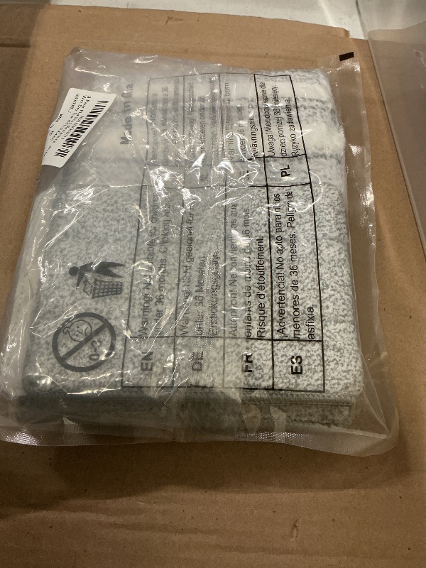 Photo 1 of 3 Pack Flat Mop Replacement Pad, 13" X 4.7" Microfiber Reusable Mop Pads Washable Mopping Pads Cleaning Mops Heads Cloth Replacement for Hardwood Floor Cleaning Wet Dry Use (White,Grey)