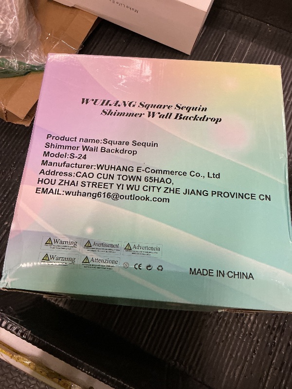 Photo 1 of 24 Panels Black Shimmer Wall Backdrops, Square Sequins Backdrops with 3D Effect, Large Photo backdrops for Birthday, Graduation, Wedding, Anniversary Party Decoration and Home Decoration