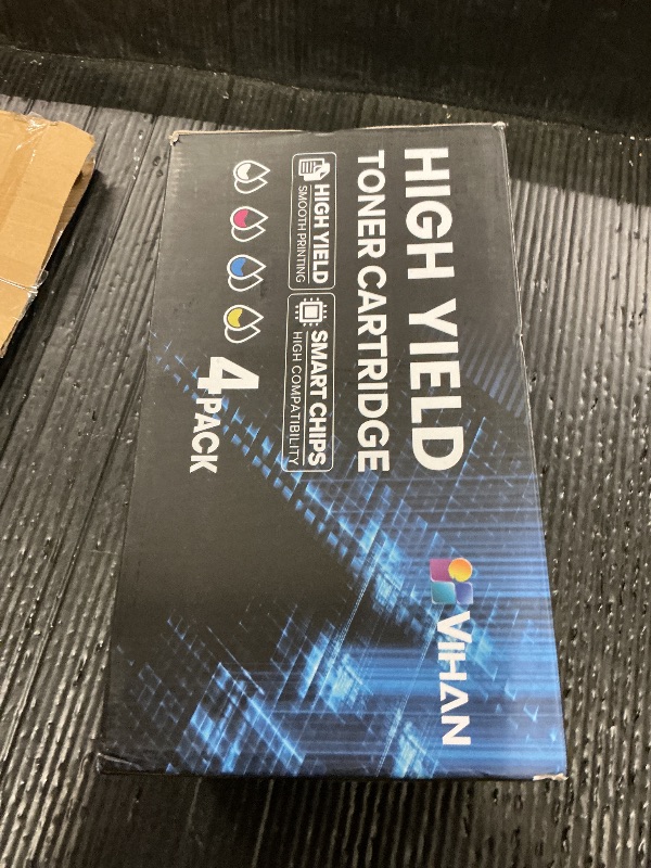 Photo 1 of 206X Toner Cartridges 4 Pack High Yield Set Replacement for HP 206X Black Cyan Yellow Magenta Color Pro M255dw M255nw; MFP M282nw M283cdw M283fdn M283fdw Ink Cartridges with Chip