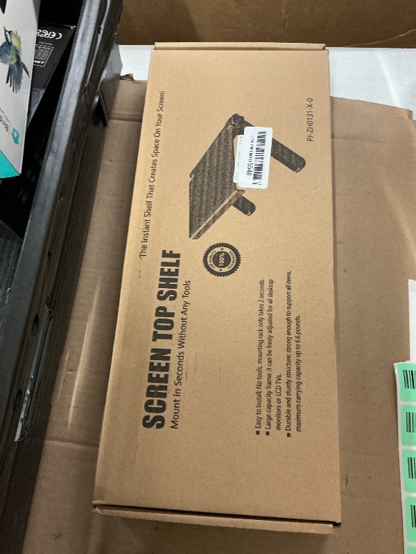 Photo 1 of 13 Inch Wide Platform TV Top Shelfs - Adjustable Cable Box Shelf for Wall Mounted TV Shelf for Cable Box, Streaming Devices, Router and Home Decor Easy to Install Monitor Top Shelves