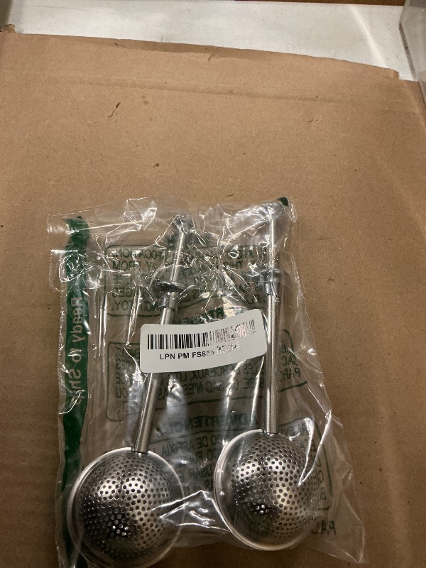 Photo 1 of 2pack Tea Ball, tea infuser for loose leaf tea, tea strainers for loose tea, stainless steel tea strainer, loose leaf tea steeper, easy clean, tea fine mesh strainer reusable