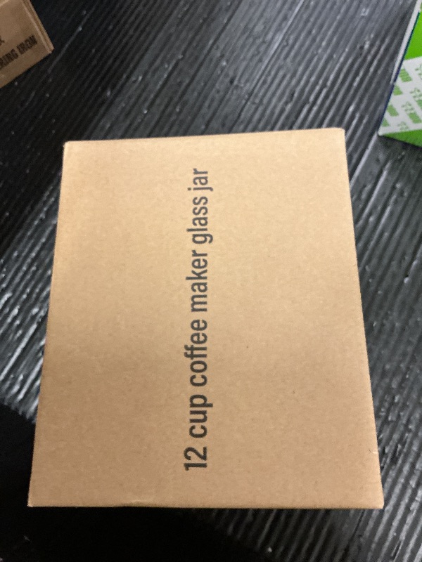 Photo 1 of 12 Cup Coffee Machine Glass Carafe Replacement for Mr. Coffee - With Heads Three Different Heights, Universal Carafe Coffee Maker Pot Accessory Easy Pour Spout and Comfortable Grip Handle,Black