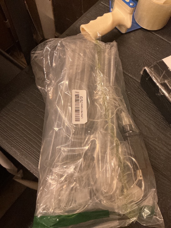 Photo 1 of 2 Pack Christmas Decorations Lights Outdoor, Extendable Meteor Shower Lights with Timer, Total 384LED 30cm 16 Tubes Indoor Outdoor Snow Cascading String Light for Xmas Garden Party Decor (Cool White)