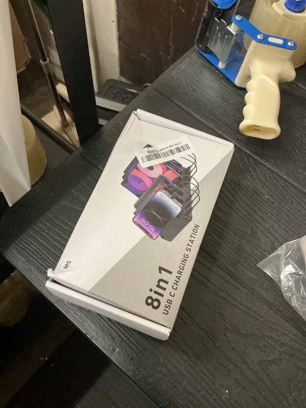 Photo 1 of 300W Charging Station for Multiple Devices, 8 Port Multi USB C Fast Charger Station Dock for MacBook iPhone 17/16/15/14/13/12 Samsung Pixel Series iPad, Black (6 Mixed Short Cables Included)