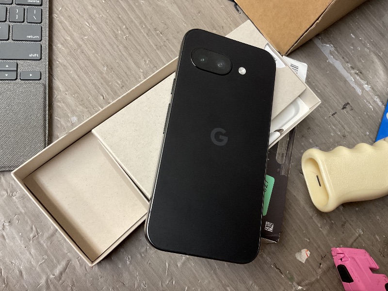 Photo 1 of Google Pixel 9a with Gemini - Unlocked Android Smartphone with Incredible Camera and AI Photo Editing, All-Day Battery, and Powerful Security - Obsidian - 128 GB