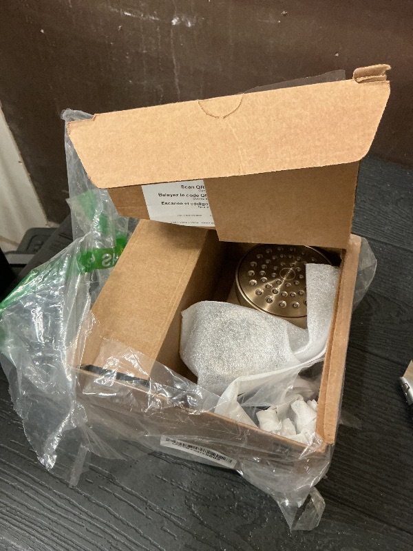 Photo 1 of Moen Gibson Bronzed Gold Pressure Balancing Eco-Performance Showerhead, Shower Handle, and Tub Spout, Posi-Temp Valve Required, T2903EPBZG