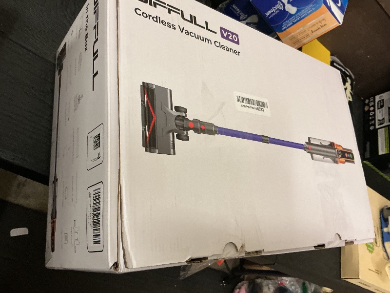Photo 1 of DIFFULL Cordless Vacuum Cleaner, 650W 55KPA 70Mins Vacuum Cleaners for Home, Stick Vacuum with 1.8L Cup, Anti-Tangle, 8-Stage Filter System, Green Light for Pet Hair, Carpet, Floor