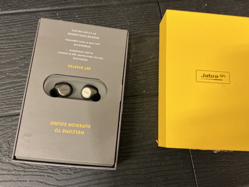 Photo 1 of Jabra Elite 75t– True Wireless Earbuds with Charging Case, Titanium Black – Active Noise Cancelling Bluetooth Earbuds with a Comfortable, Secure Fit, Long Battery Life, Great Sound