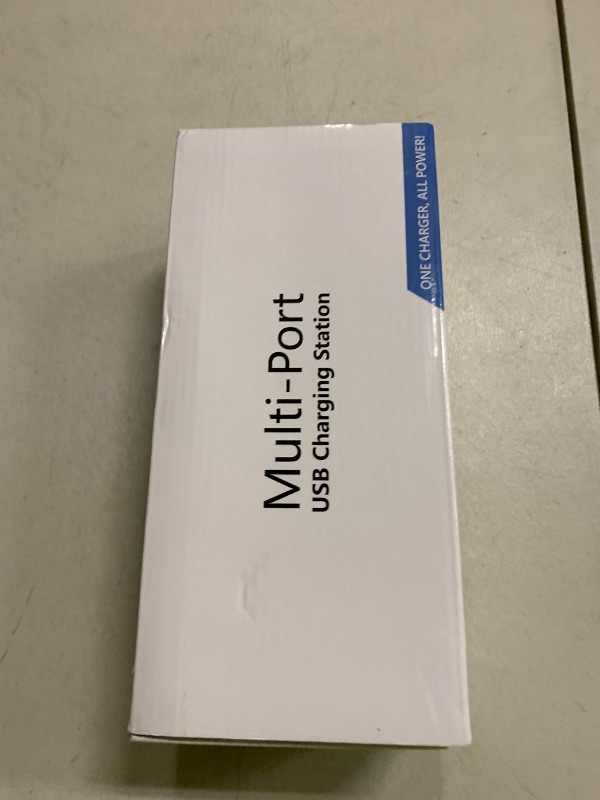 Photo 1 of 270W Charging Station for Multiple Devices, 20-Port USB Fast Charging Station with Adjustable Dividers & 10 Cables, Multi Device Organizer Charging Dock for iPhone, iPad, Tablets & More(White)