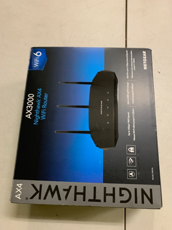 Photo 1 of NETGEAR Nighthawk WiFi 6 Router (RAX36) – Router Only, AX3000 3 Gbps Wireless Speed – Dual-Band Gigabit Internet – Covers 2,000 sq. ft., 25 Devices – Built-in VPN, USB 3.0, Gaming