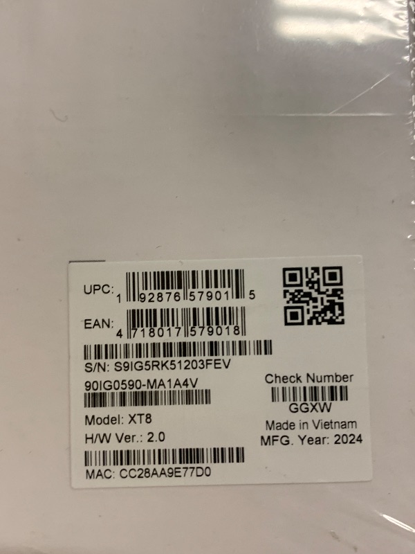 Photo 1 of ASUS ZenWiFi AX6600 Tri-Band Mesh WiFi 6 System (XT8 2PK) - Whole Home Coverage up to 5500 sq.ft & 6+ Rooms, AiMesh, Included Lifetime Internet Security, Easy Setup, 3 SSID, Parental Control, White