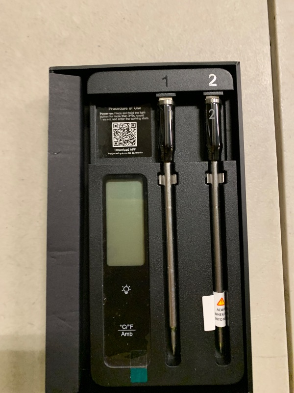Photo 1 of Smart Wireless Meat Thermometer with Dual Probes, Bluetooth & WiFi Combo, High Precision & Fast Response for BBQ, Grill, Smoker, Oven, Air Fryer