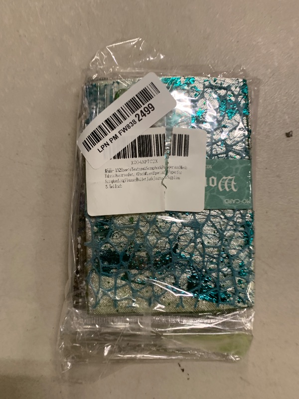 Photo 1 of 132 Sheets Textured Scrapbook Paper and Mesh Fabric Assorted Set, 6 Pack Mixed Special Paper for Scrapbooking Planner Bullet Junk Journal Supplies 5.5x4 Inch