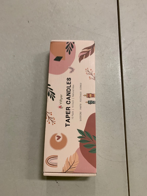 Photo 1 of 10 Inch Grayish-Brown Taper Candles for Home Decoration, 10 Pack Unscented Candlesticks for Dinner Wedding Party, Smokeless and Dripless Candle Sticks