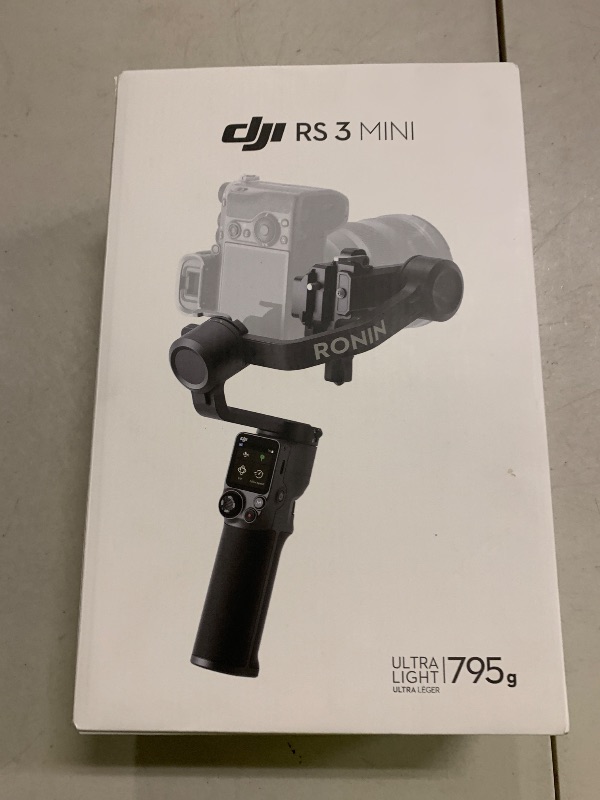 Photo 1 of DJI RS 3 Mini, 3-Axis Gimbal Stabilizer for Cameras Canon/Sony/Panasonic/Nikon/Fujifilm, 2 kg (4.4 lbs) Tested Payload, Camera Gimbal with Native Vertical Shooting, Black