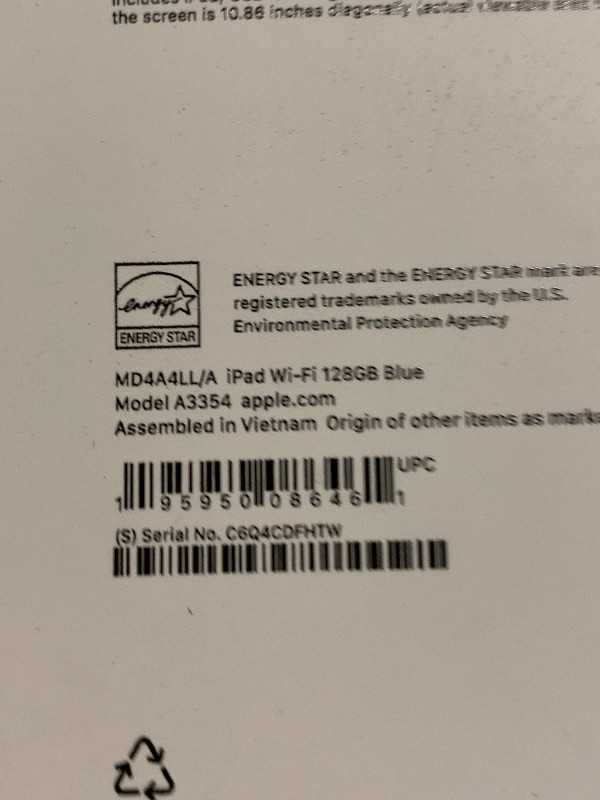 Photo 1 of Apple iPad 11-inch: A16 chip, 11-inch Model, Liquid Retina Display, 128GB, Wi-Fi 6, 12MP Front/12MP Back Camera, Touch ID, All-Day Battery Life — Blue