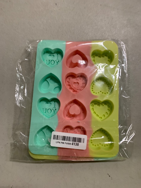 Photo 1 of 2PCS Heart Shaped Silicone Molds, 10-Style Valentines Day Mold Silicone Heart Molds with Love Rose Bow Shaped Silicone Molds for Chocolate Candy Ice Cube Jelly Gummy Candle Cake Pop Cake Soap