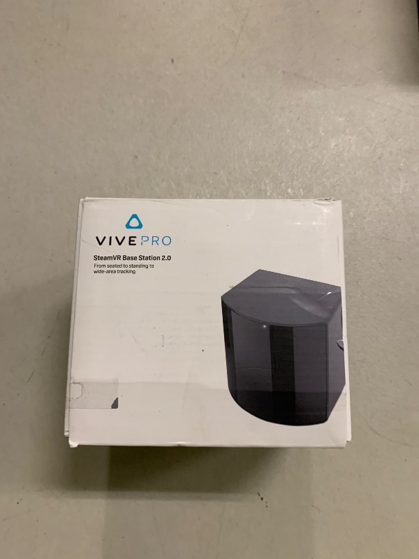 Photo 1 of HTC Vive SteamVR Base Station 2.0 (Single) – Precision Room-Scale Tracking for PC VR, Black