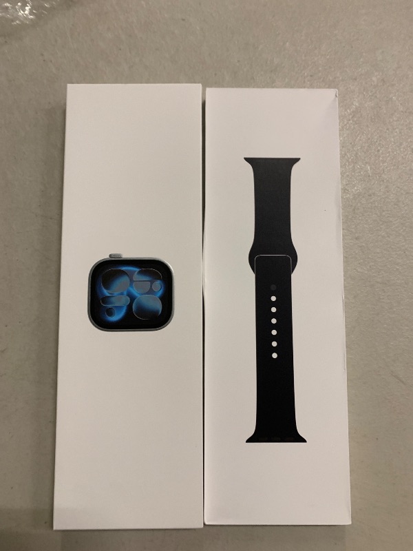 Photo 1 of Apple Watch Series 11 [GPS 42mm] Smartwatch with Space Gray Aluminum Case with Black Sport Band - S/M. Sleep Score, Fitness Tracker, Health Monitoring, Always-On Display, Water Resistant