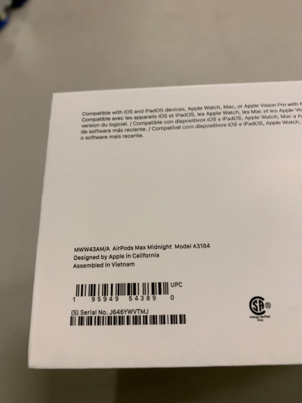 Photo 1 of Apple AirPods Max Wireless Over-Ear Headphones, Pro-Level Active Noise Cancellation, Transparency Mode, Personalized Spatial Audio, USB-C Charging, Bluetooth Headphones for iPhone - Midnight